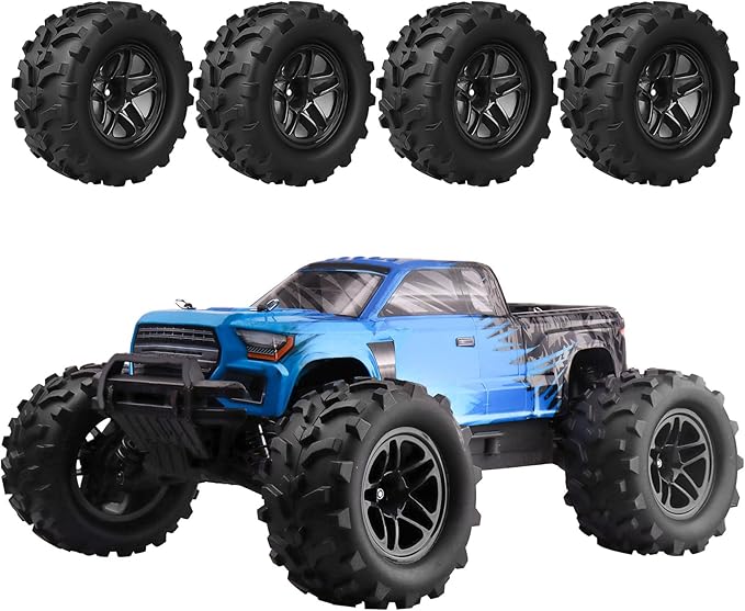 Hobbypark Pre-Glued RC Monster Truck Tires and Wheels for Arrma Granite Voltage MEGA 2WD 4X4 V3 3S BLX Brushless 1/10 Big Rock,Set of 4…