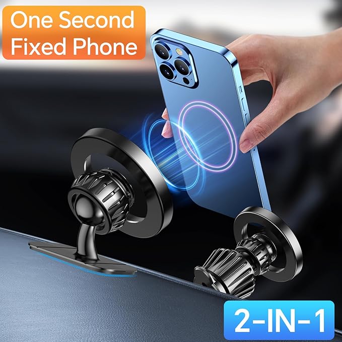 Kaistyle for Magsafe Car Mount【Strong Magnets】Magnetic Phone Holder for Car Phone Holder Mount Dash Mounted Holders Phone Holders for Your Car Accessories for Women Men for iPhone 17 Pro Max 16 15 14