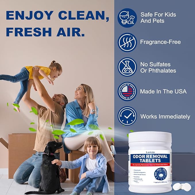 Car Odor Remover - Powerful Car, House, Pet Odor Remover - Fast, Deep Deodorizer - Safe After Use - 1 Pack