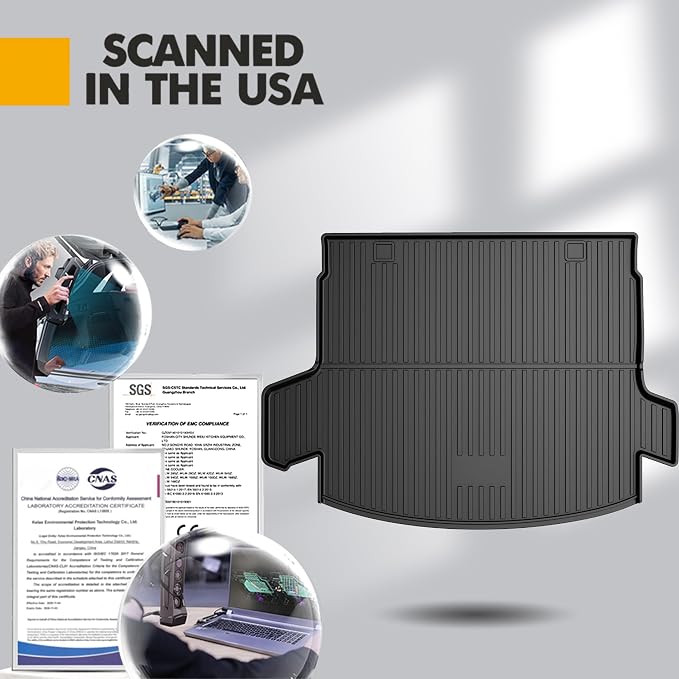 All Weather Cargo Liner Fit for 2020-2022 Honda CR-V (Only for Hybrid) - Custom Fit TPE Rubber Trunk Mat Accessories for Honda CRV Hybrid 2020-2022
