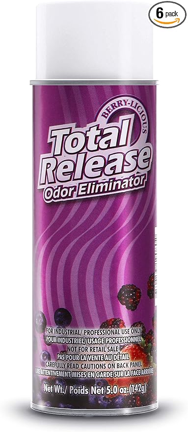 HI-TECH Total Release Odor Eliminator | Car Air Freshener Fogger | Berry-Licious (6 Pack)