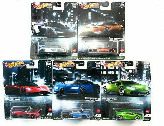 Hot Wheels Car Culture 2021 Exotic Envy Complete Set of 5 Vehicles