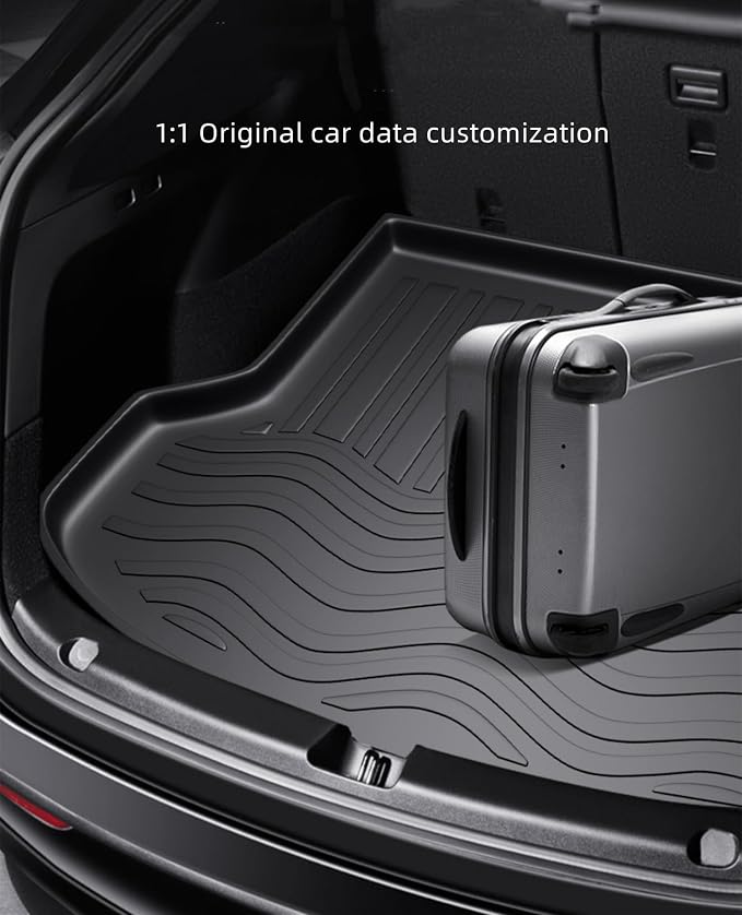 Yakitoko All Weather Cargo Liners for Honda Civic 2016 2017 2018 2019 2020 2021 Standard Cargo Mats Trunk Mat TPE Black