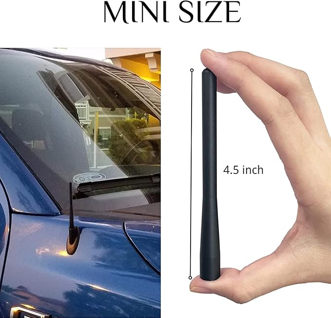 4.5 Inch Short Truck Antenna for 2009+ Ford F150, 2017+ F250 F350 Bronco Shorty Replacement Antenna Ford Pickup Truck Accessories