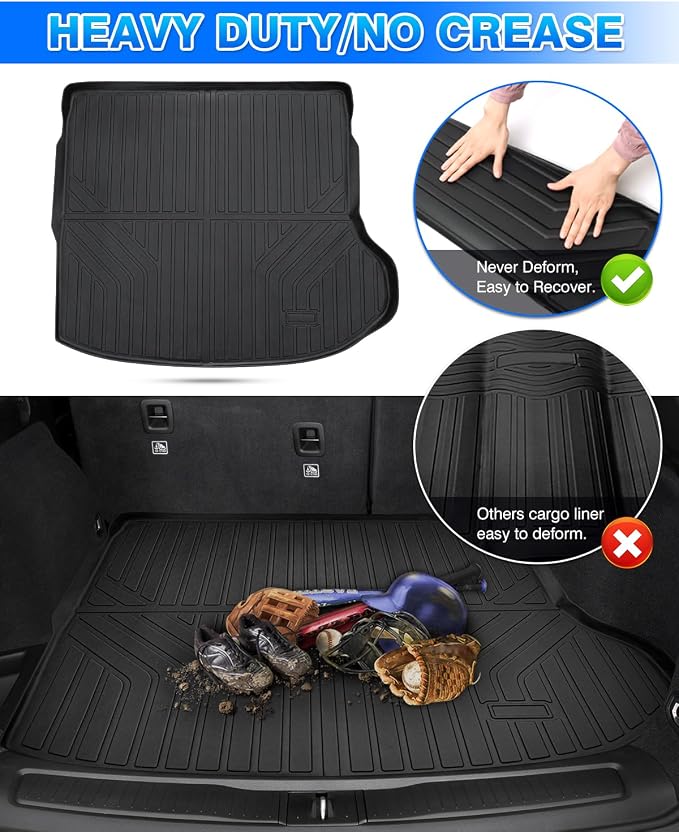 Cartist Cargo Liner for Jeep Grand Cherokee 2022-2026 5 Seater Only (NOT for WK or Grand Cherokee L), All Weather Trunk Mat for Cherokee Accessories, Heavy Duty Car Mats, Car Accessories