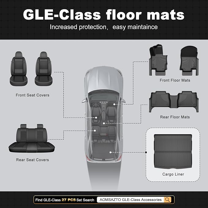 Cargo Liner for Mercedes Benz GLE SUV 2020-2026 350/450/53 AMG/580 | All Weathe Custom Fit Heavy Duty Trunk Mat for Benz GLE (Not Fit for Coupe)