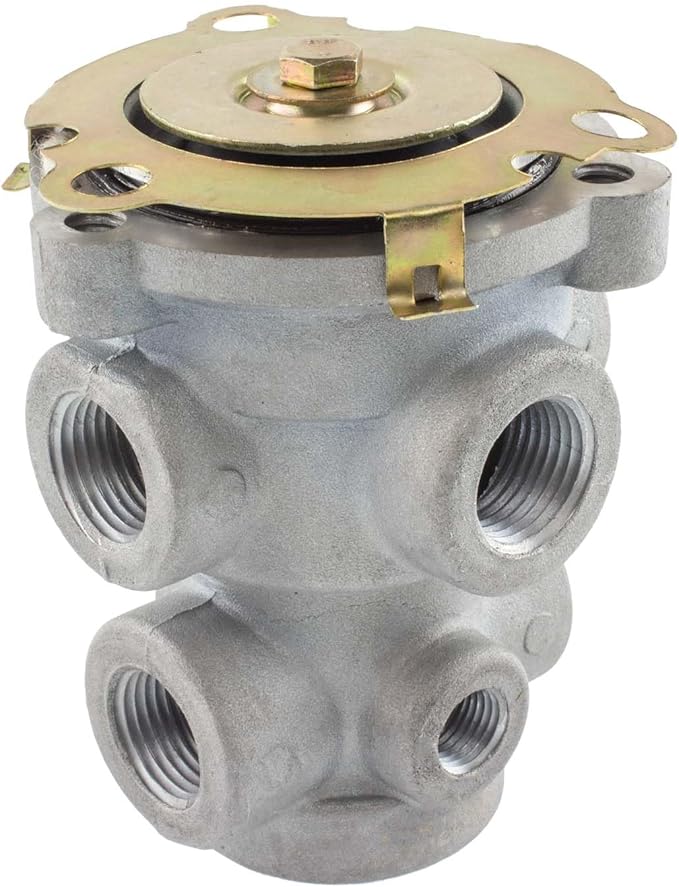 World American WA277863 E-3 Air Brake Foot Valve - Replaces Bendix 229501, Haldex KN22100, Torque TR277863, Tectran 14442 (Supply/Delivery Ports 1/2" & 4, NPT Thread, 0.25" Auxiliary Port)