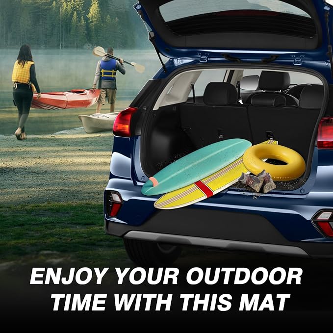 Powerty Cargo Mat Compatible for Kia NIRO 2023 2024 2025 2026 (Not for NIRO EV& NIRO Plug-in Hybrid Accessories All Weather Cargo Liner TPE Rear Trunk Mat