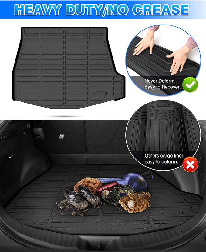 Solterra Cargo Liner - Trunk Mat for Subaru Solterra 2023-2026 & Toyota BZ4X 2023-2025, All Weather Cargo Mat for Solterra Accessories, Heavy Duty Car Mats, Car Accessories