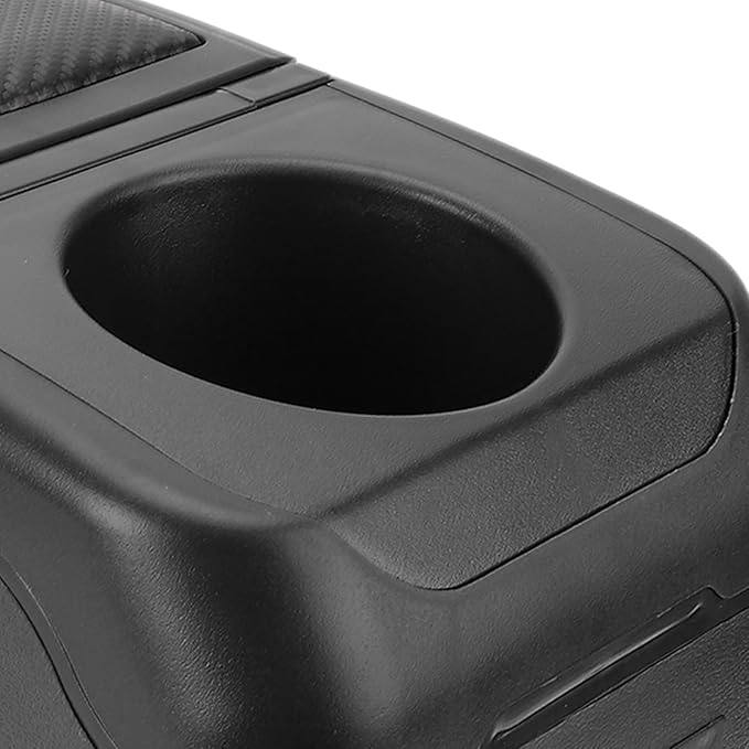 Universal Car Armrest Box with 6 USB Charging Ports Double Layer Car Organizers and Storage Car Arm Rest Console Organizer for SUV Truck Car (Black)