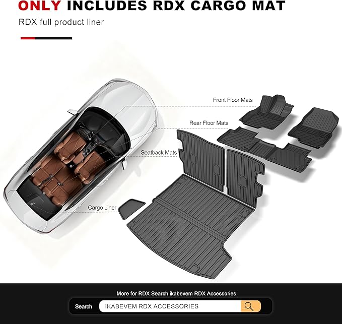 2019-2025 2026 RDX Cargo Liner for Acura RDX Cargo Mat, All Weather Trunk Mat for Acura RDX Cargo Tray 2019 2020 2021 2022 2023 2024 2025 2026 (Thicker and Folding)