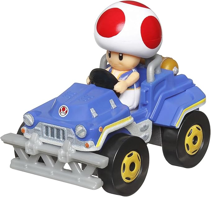 Hot Wheels Super Mario Bros. Movie Character Cars 4‑Pack Bundle, Mario, Toad, Koopa & Donkey Kong, Die‑Cast 1:64 Scale Vehicles, Ages 3+