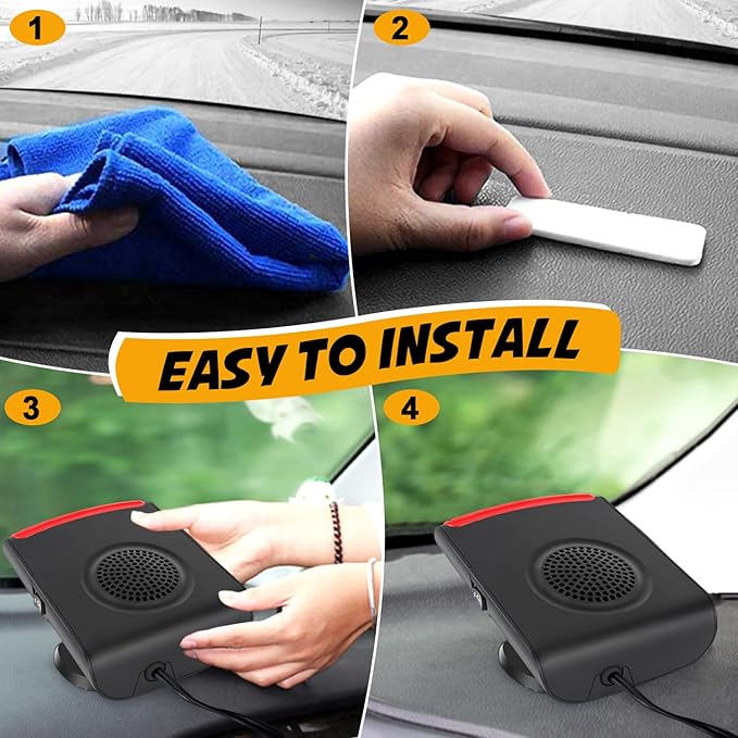 Portable Car Heater, Car Heater Defroster With 2 in 1 Heating/Cooling, Anti-Fog Plug in Cigarette Lighter for Car Defroster Windshield Fast Defogge, Suitable for Cars and SUV