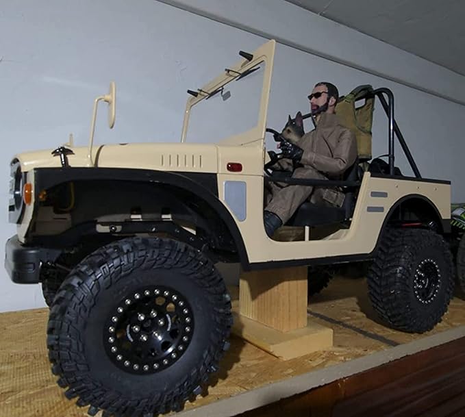 HOBBYSOUL Height 5.0'' Tires 2.2 Tyres & -10mm Negative Offset 2.2 Beadlock Wheels Black Rims For RC Mud Crawler All Terrain SCX10 Capra Wraith TRX4 Gen8 Everest gen 7 Pro, (4-Pack, Assembled)