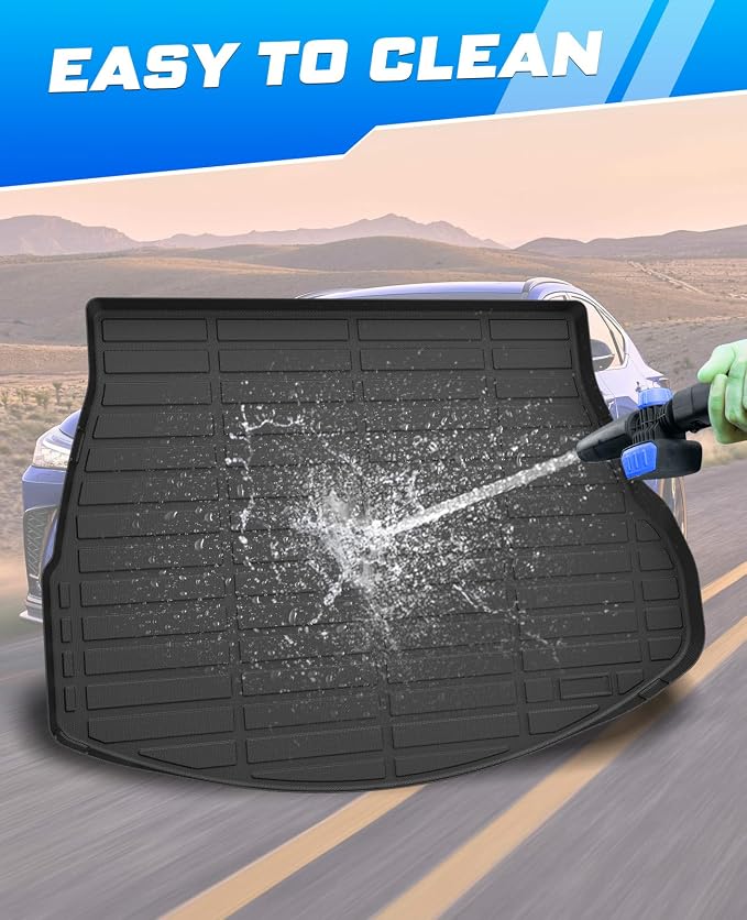 Sunsdrew Rear Trunk Mat for 2022-2026 Lexus NX Accessories NX 250/NX 350/NX 350h/NX 450h+, All Weather Cargo Mat Trunk Liner, TPE Rubber, Raised Edge