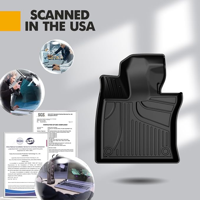 All Weather Floor Mats Fit for 2025-2026 Lexus UX 300h; 2019-2024 Lexus UX 250h; 2019-2022 UX 200 - Custom Fit TPE Floor Liners Accessories for UX 1st and 2nd Row Full Set Car Mats