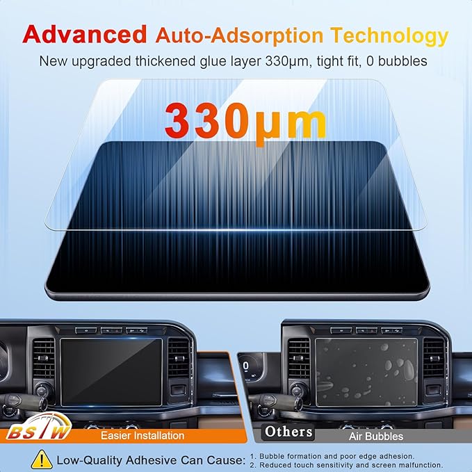for 2023 Ford F250 Super Duty Screen Protector for 2023-2026 Ford F250 F350 F450 Super Duty SYNC 4 12-Inch Display 2024 Super Duty Accessories Tempered Glass Protective Film