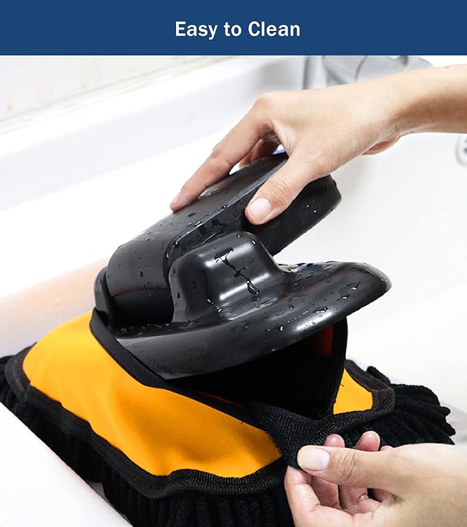 YeewayVeh Car Wash Brush Replacement Cover, Soft Microfiber Car Wash Mop Head Compatible with 15° Curved Pole Long Handle Cleaning Brush Mop, Yellow