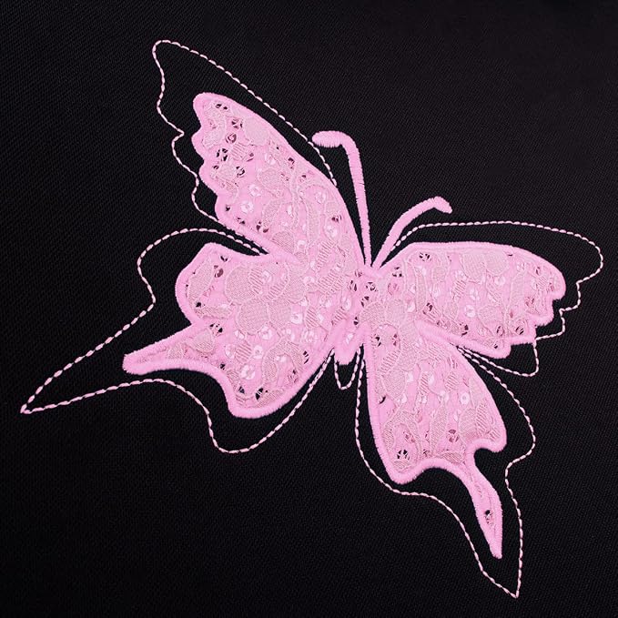 Flying Banner Butterfly car seat Covers ful Set Fashion Universal Lady Woman Female Rear Bench Split Colorized (Pink, 2 Fronts - Lace)