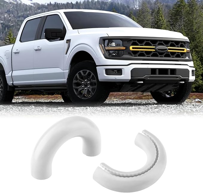 Tow Hooks Covers for Ford F150 2004-2026 Bronco Base/Big Bend/Outer Banks 2021-2026 Compatible with Toyota Tundra Accessories 2017-2021 (White)