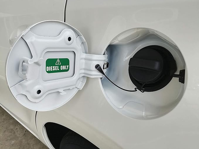 Diesel Only Sticker (Green), Diesel Labels for Tractors, Construction and Heavy Equipment - Weather Proof, Extreme Stick, Diesel Decal by Fuel Stickers - USA Made (2x1 inch), 4 Labels