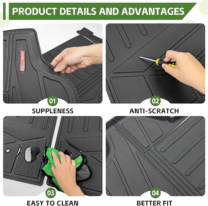 Cargo Liners for 2025 2026 Toyota 4Runner 7 Seats Gas, Trunk Mat 2nd & 3rd Row Seat Back Cover with Floor Liners All Weather Cargo Mats Protector Accessories(Not for Hybrid EV&i-Force MAX)