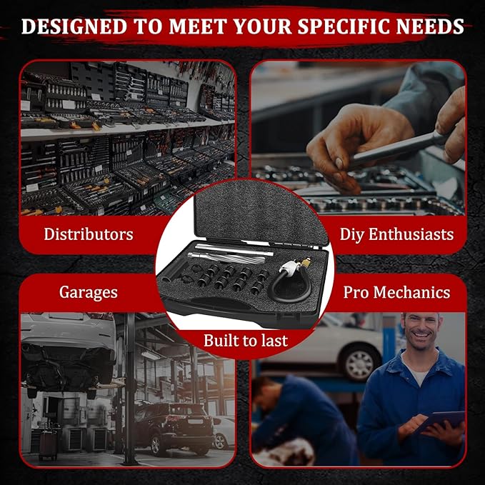 38900 Two Valve Ford Triton Tool Kit, Foolproof Repair System, Spark Plug Thread Repair Kit Compatible with 4.6L, 5.4L and 6.8 V-10 Ford Triton Two Valve Engines (Black)