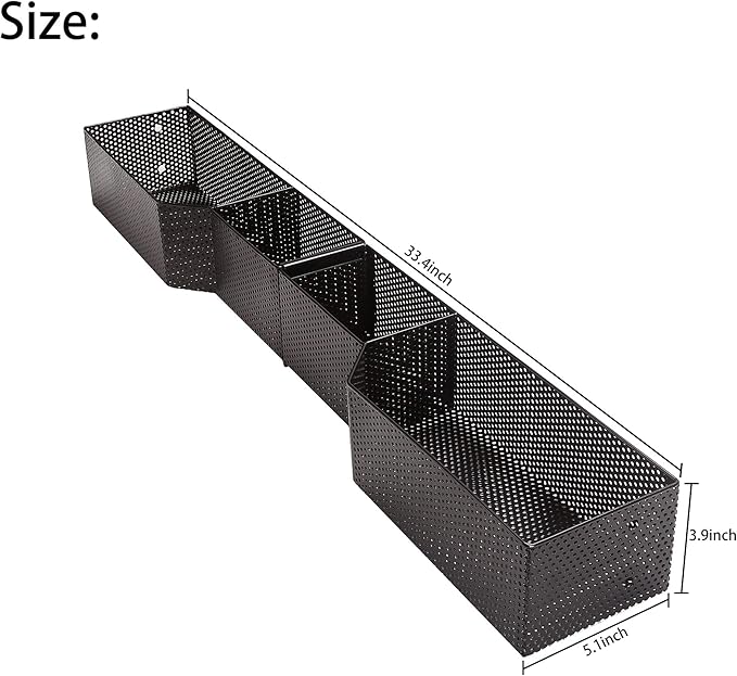 10L0L Golf Cart Front Inner Storage Basket for Club Car Precedent and Club Car DS 2000-UP Models, Large Compartments Dashboard Front Storage Tray Organizer
