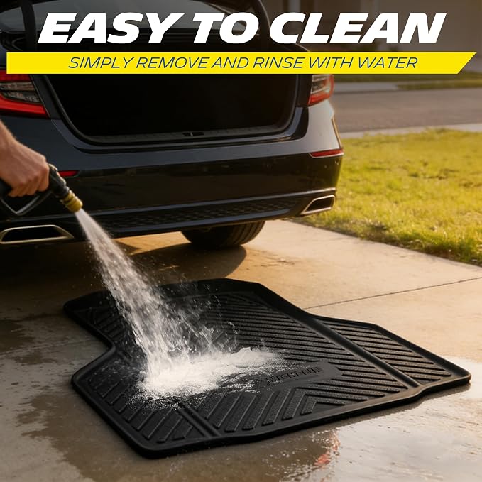 Michelin Vehicle Mat, All-Weather TPE Custom Fit Liner for Tesla Model Y 5 Seat Standard Floor Mats 2025-2027 (9 Piece), Not Fit Premium or Performance, Premier