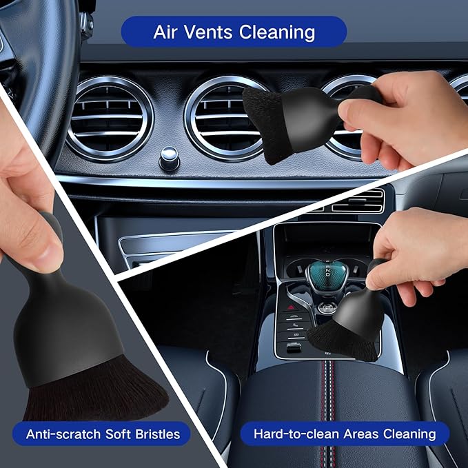 29Pcs Car Detailing Kit, Car Detailing Brush Set, Car Wash Cleaning Kit, Car Detailing Brushes, Professional Car Care Kit for Interior Exterior Wheels, Blue