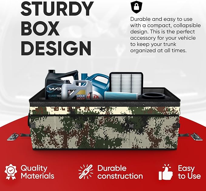 FORTEM Trunk Organizer with Cooler For SUV Car Trunk, Foldable Storage, Car Accessories for Women Men, Collapsible Bag, 600D Oxford, Non Slip Bottom, Straps, Soft Cover (105L)