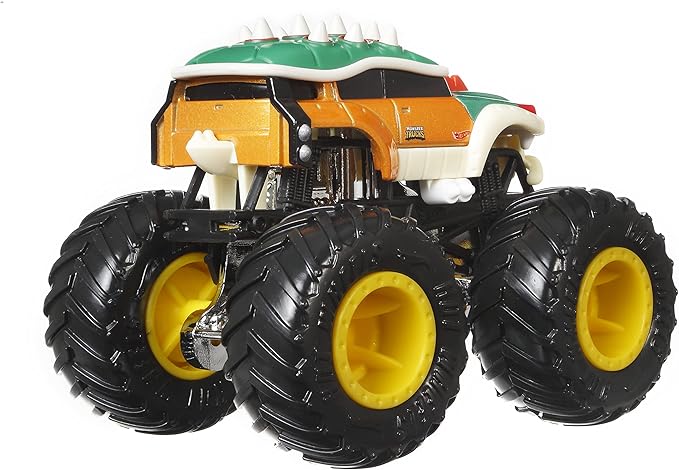 Hot Wheels Monster Trucks Pack 2 Nintendo Toy Cars 1:64 Scale Gift for Kids 3+ Years (Mattel HDH82)