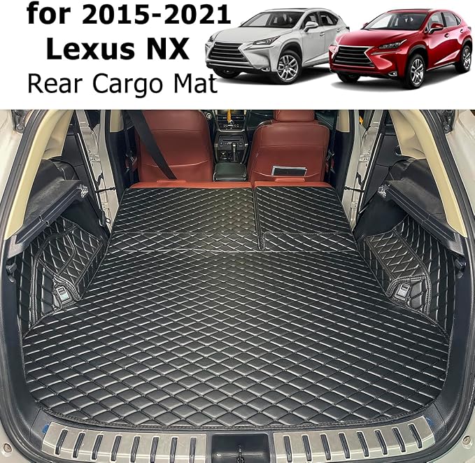 Cargo Mat for 2015-2021 Lexus NX200t NX300 NX300H Trunk Mat & Rear Backrest Mat Cargo Liners All Weather Waterproof