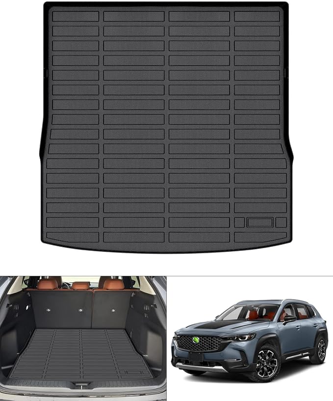 Cartist Cargo Liner Custom Fit for for Mazda CX-50 2023 2024 Accessories All Weather Rear Trunk Mat High Side Waterproof TPE Black
