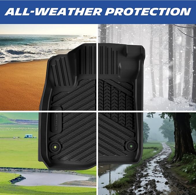 Michelin Vehicle Mats, Premier Series All-Weather TPE Custom Fit Liner for Honda CR-V Gasoline & Hybrid & e:FCEV 2023-2026 Floor Mats (7 Piece)