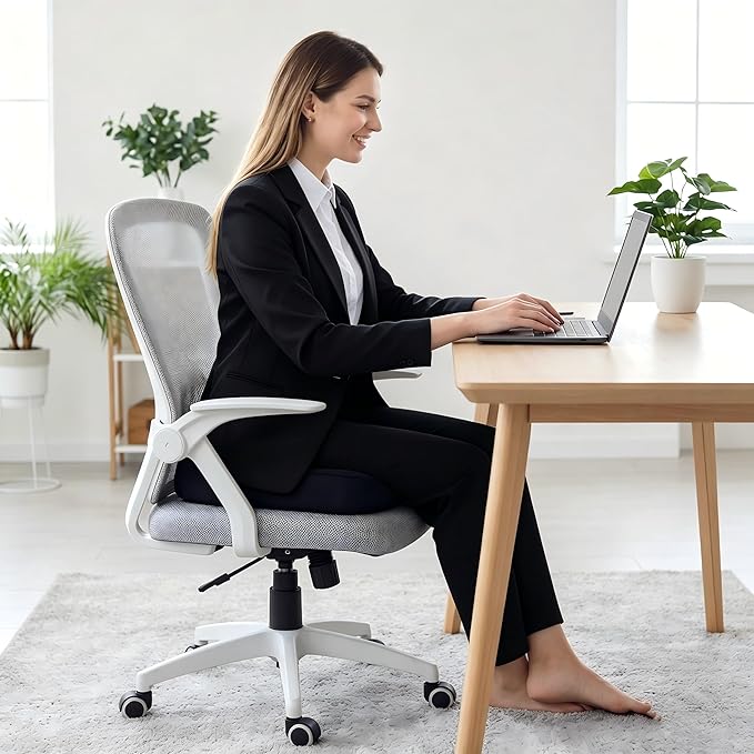 WSGJHB Large Seat Cushion, Extra Thick Booster Seat Cushions for Office Chairs Long Sitting Office Workers, Car Drivers, Relieves Back Pain, Breathable, Anti-Slip, 18x18x4.7 inchs, Blue