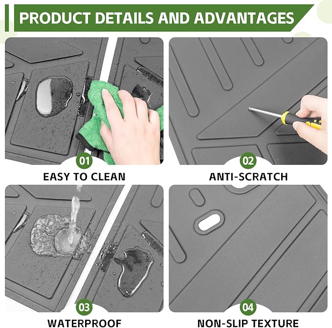 3rd Row Seat Back Mat for 2025 2026 Toyota 4Runner 7 Seats Gas, Backrest Mats Rear Seatback Cover All Weather TPE Protector Cargo Liner Accessories(Not for Hybrid EV/i-Force MAX)