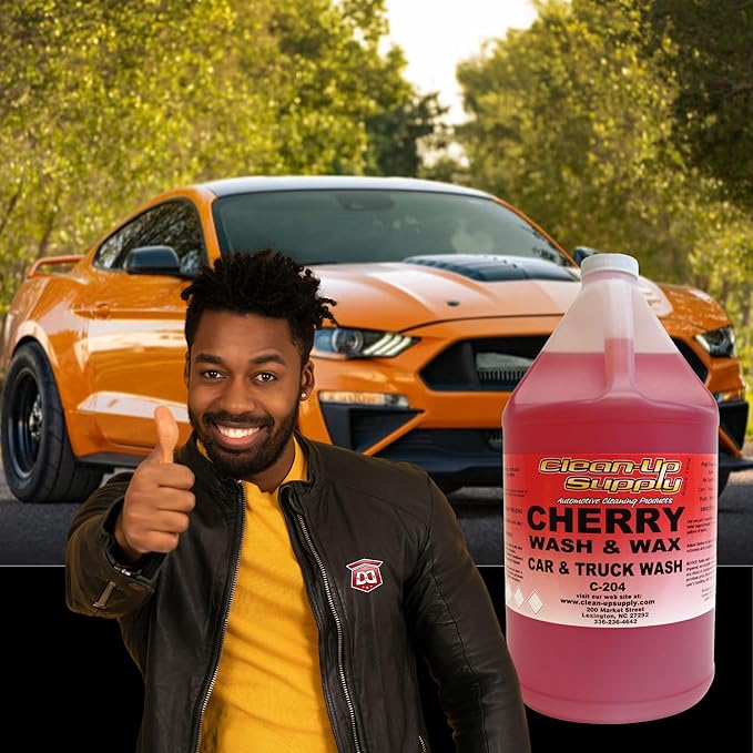Professional Cherry Soap Wash & Wax High Foam Car Wash Shampoo, pH Balanced, Spot Free Easy Rinse