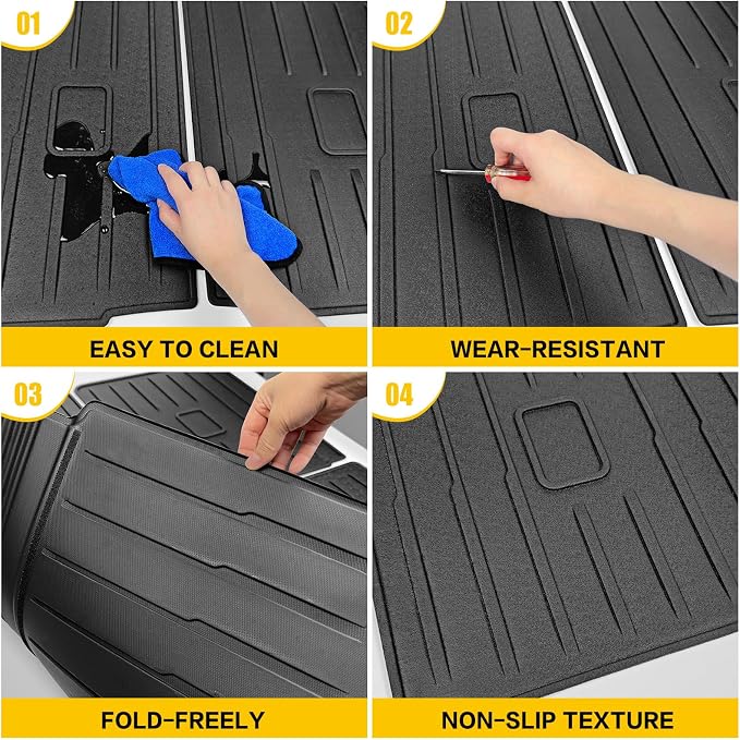 Trunk Mat & Backrest Mat for 2018-2024 Ford Expedition/Lincoln Navigator Cargo Mat(Not for Max or L Models), Rear Seat Back Cover Cargo Liner Only for 18-24 Expedition/Navigator Accessories