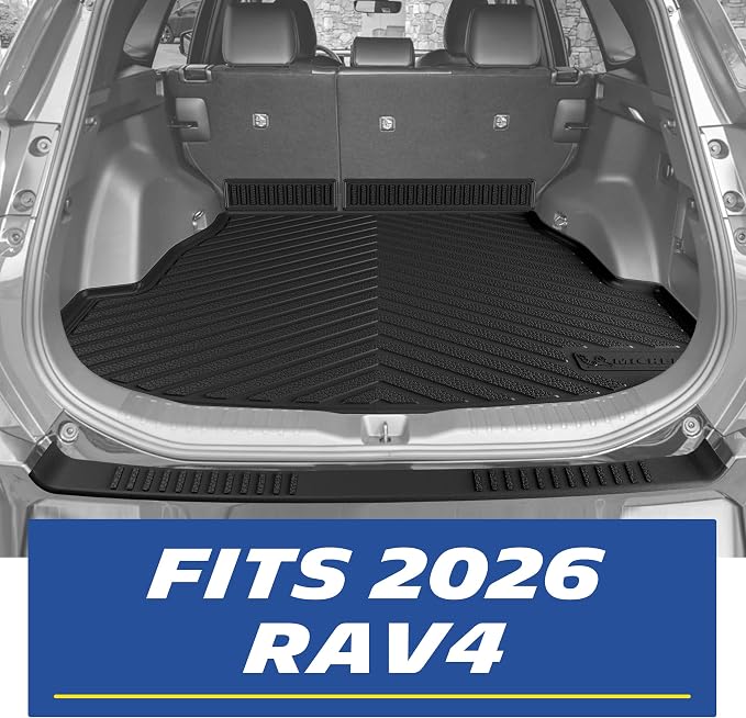 Michelin Vehicle Mats, Premier Series All-Weather TPE Custom Fit Liner for Toyota RAV4 Hybrid 2026-2027 Floor Mats (5 Piece)