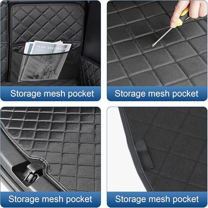 Topfit for Tesla Model Y Trunk Mats Cargo Liner Waterproof Dog Car Seat Covers Protector All-Weather Rear Floor Mat for Tesla Model Y Accessories 2019-2025