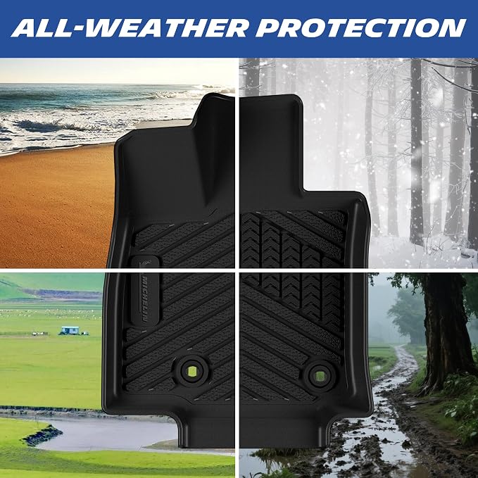 Michelin Vehicle Mats, Premier Series All-Weather TPE Custom Fit Liner for Toyota RAV4 Hybrid 2026-2027 Floor Mats (3 Piece)
