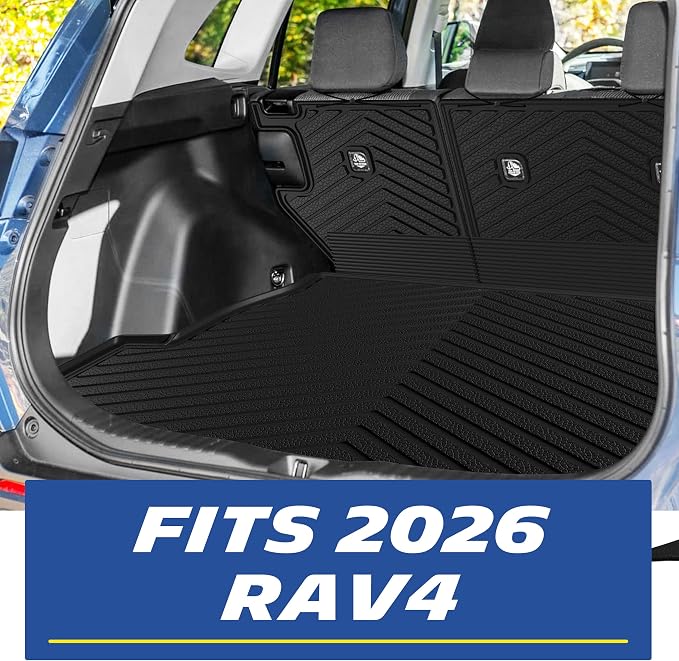 Michelin Vehicle Mats, Premier Series All-Weather TPE Custom Fit Liner for Toyota RAV4 Hybrid 2026-2027 Floor Mats (8 Piece)
