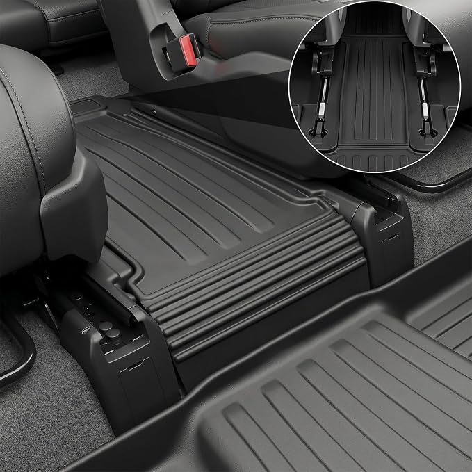 Auxko All Weather Floor Mats Fit for Kia Telluride 2027 7&8 Seater (Gasoline Not for Hybrid) TPE Rubber Liners Set All Season Guard Odorless Anti-Slip Floor Mats