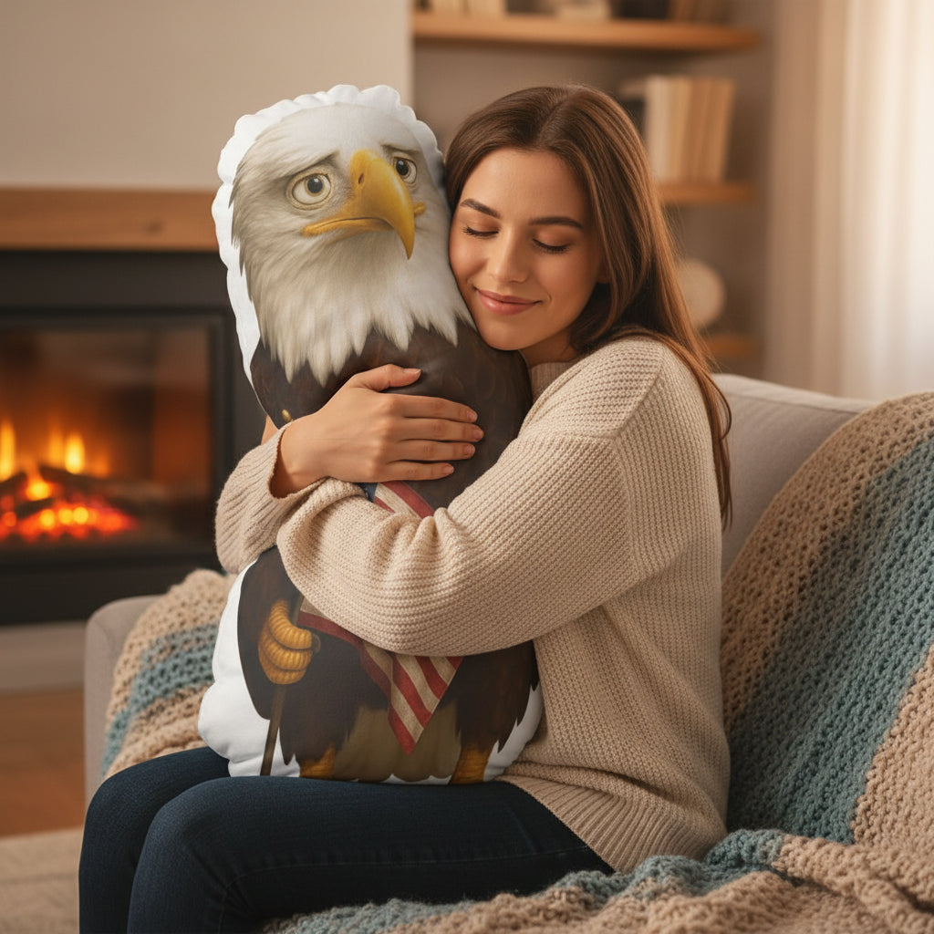 Weary Eagle Pillow — Steady, Not Spectacle