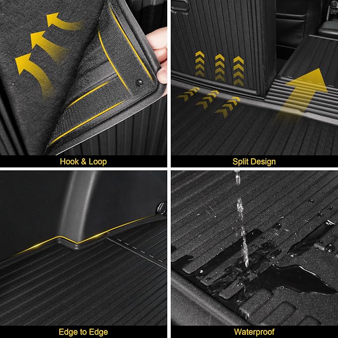 TTX LIGHTING Floor Mats & Cargo Liner & Backrest Mat for 2024 2025 2026 Trax - 1st and 2rd Row Car Mats for 2024-2026 Trax - All Weather Cargo Tray Interior Accessories for Trax LS/1RS/LT/2RS/ACTIV