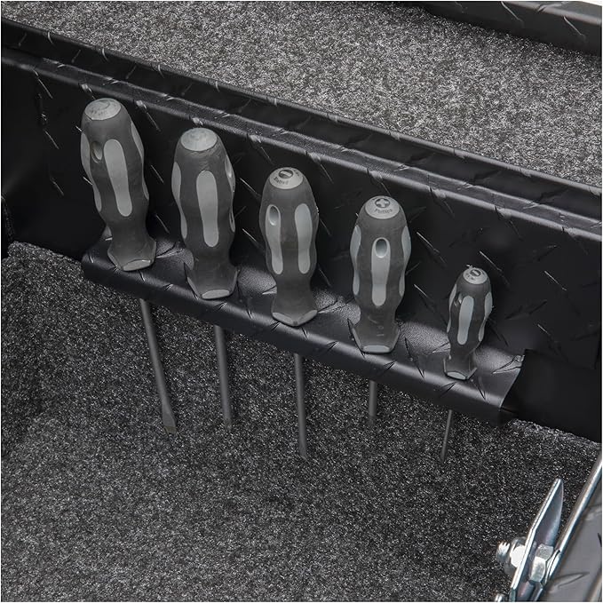 UWS EC10033 Secure Lock 72-Inch Matte Black Heavy-Wall Aluminum Truck Tool Box with Low Profile, RigidCore Lid