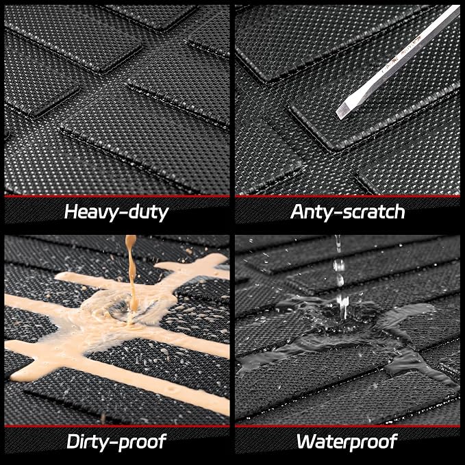 Cargo Liner Compatible with Volkswagen VW Tiguan 5 Passenger 2018-2024 Cargo Mat, All Weather Protection Trunk Liner Rear Trunk mat ,Black