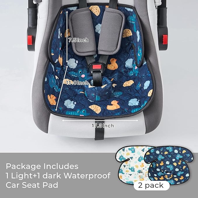 2 Pack Waterproof Piddle Pads Carseat Potty Training Car Seat Protector Waterproof Car Seat Liner Cover to Prevent Pee