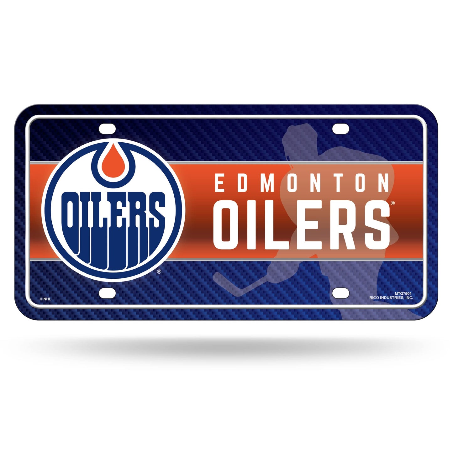 Rico Industries NHL Hockey Edmonton Oilers Metal Auto Tag 8.5" x 11" - Great for Truck/Car/SUV